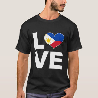 Ik hou van Filipijnen - Hart Vlag Filipijnen T-shirt