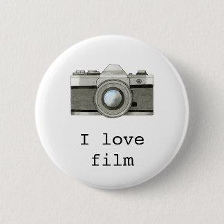 Ik hou van filmbadge ronde button 5,7 cm
