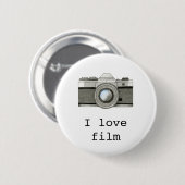 Ik hou van filmbadge ronde button 5,7 cm (Voorkant /achterkant)