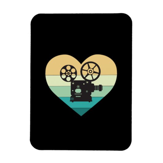 Ik hou van filmprojector met bioscoopretro magneet (Verticaal)