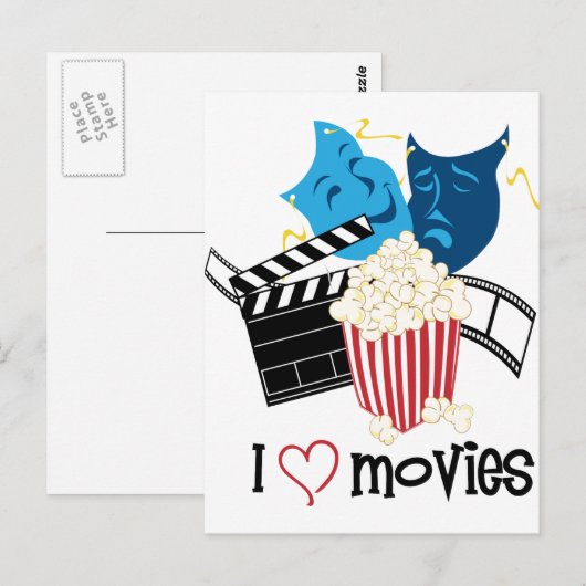 Ik hou van films briefkaart (Voorkant / Achterkant)
