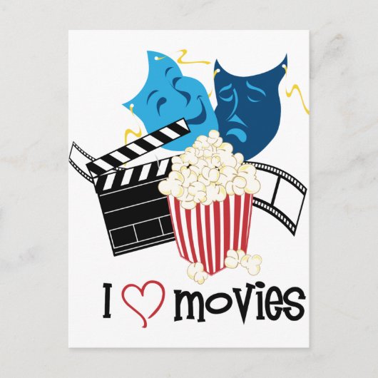 Ik hou van films briefkaart (Voorkant)