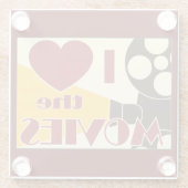 Ik hou van films glazen onderzetter (Achterkant)