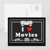 Ik hou van films met Silent Movie Flair Briefkaart (Voorkant / Achterkant)