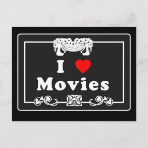 Ik hou van films met Silent Movie Flair Briefkaart