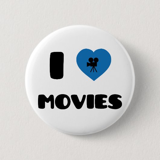Ik hou van films ronde button 5,7 cm (Voorkant)