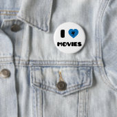 Ik hou van films ronde button 5,7 cm (In situ)
