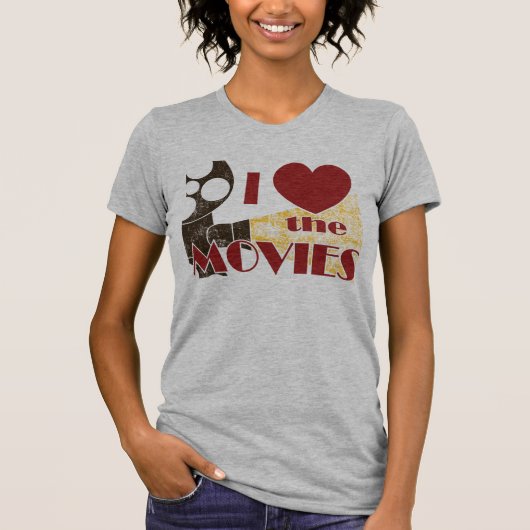 Ik hou van films t-shirt (Voorkant)