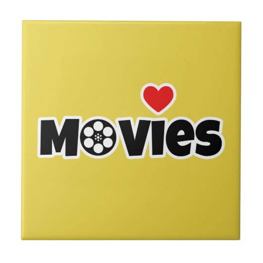 Ik hou van films tegeltje (Voorkant)