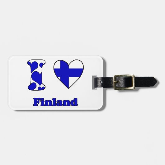 Ik hou van Finland Bagagelabel (Voorkant horizontaal)
