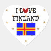 Ik hou van Finland Hart Sticker (Voorkant)