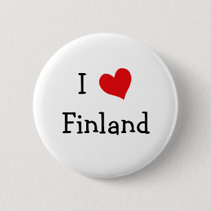 Ik hou van Finland Ronde Button 5,7 Cm