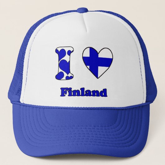 Ik hou van Finland Trucker Pet (Voorkant)