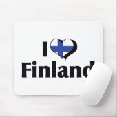 Ik hou van Finland Vlag Muismat (Met muis)