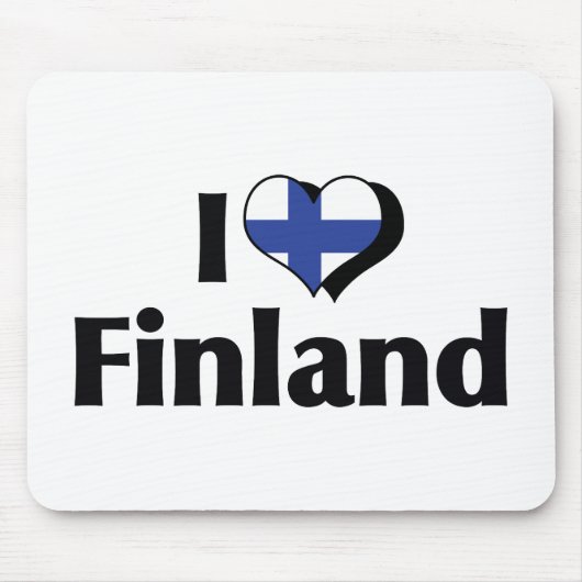 Ik hou van Finland Vlag Muismat (Voorkant)