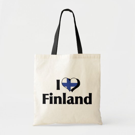 Ik hou van Finland Vlag Tote Bag (Voorkant)