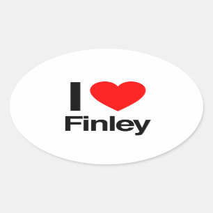 ik hou van finley ovale sticker