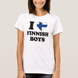 Ik hou van Finse jongens T-shirt