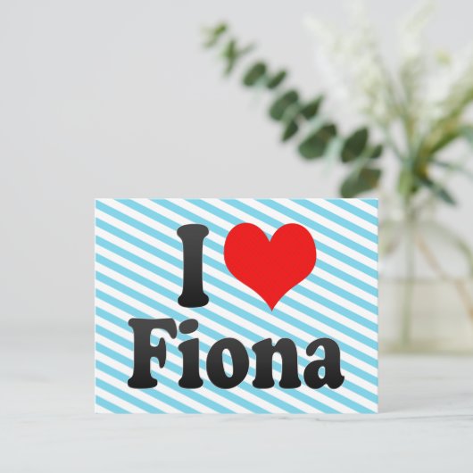 Ik hou van Fiona Briefkaart (Staand voorkant)