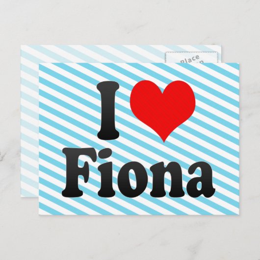 Ik hou van Fiona Briefkaart (Voorkant / Achterkant)