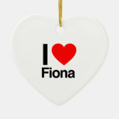 ik hou van fiona keramisch ornament (Voorkant)