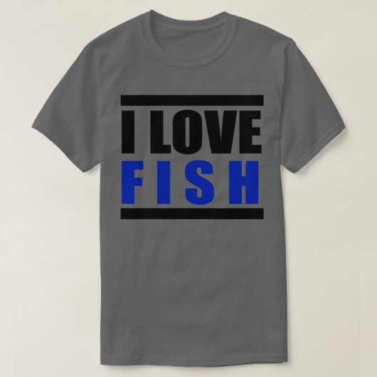 Ik hou van FISH 1 T-shirt (Design voorkant)