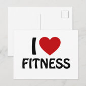 Ik hou van Fitness Briefkaart (Voorkant / Achterkant)