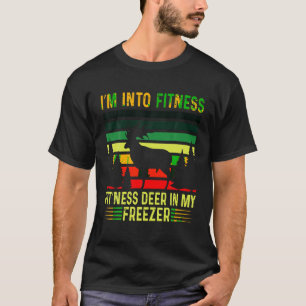Ik hou van fitness fit hert in mijn vriezer herten t-shirt