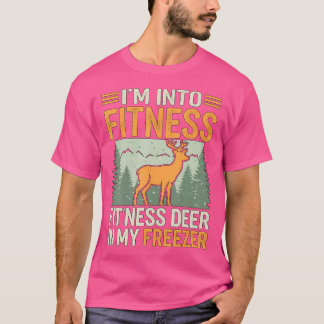 Ik hou van fitness fit herten in mijn vriezer Hunt T-shirt