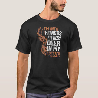 Ik hou van fitness herten diepvriezer grappige jag t-shirt