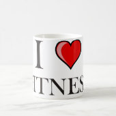 Ik hou van fitness koffiemok (Center)