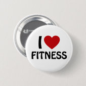 Ik hou van Fitness Ronde Button 5,7 Cm (Voorkant /achterkant)
