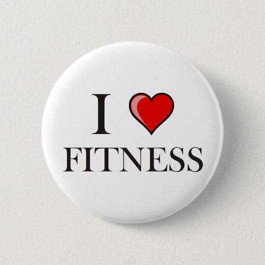 Ik hou van fitness ronde button 5,7 cm (Voorkant)