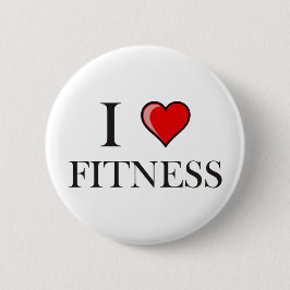 Ik hou van fitness ronde button 5,7 cm