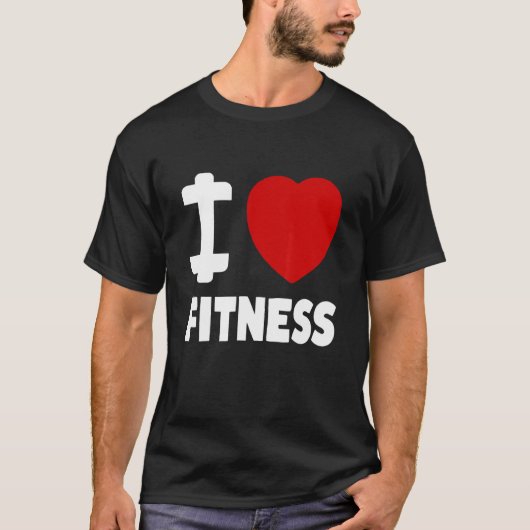 Ik hou van fitness Sport T-shirt (Voorkant)