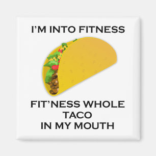Ik hou van fitness taco magneet