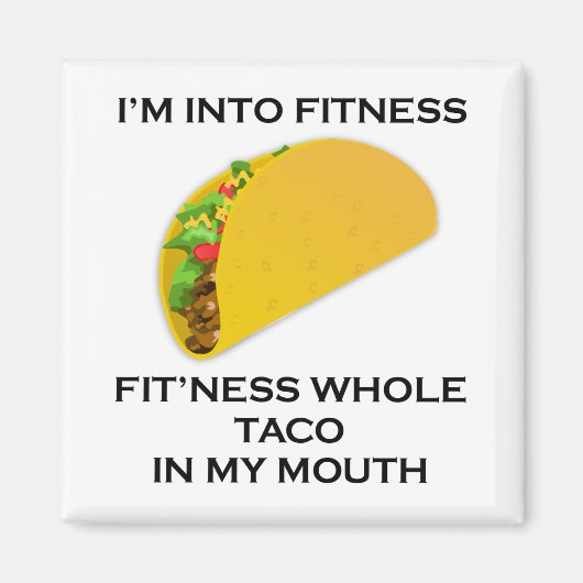 Ik hou van fitness taco magneet (Voorkant)