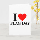 Ik hou van Flag Day Kaart (Gele Bloem)