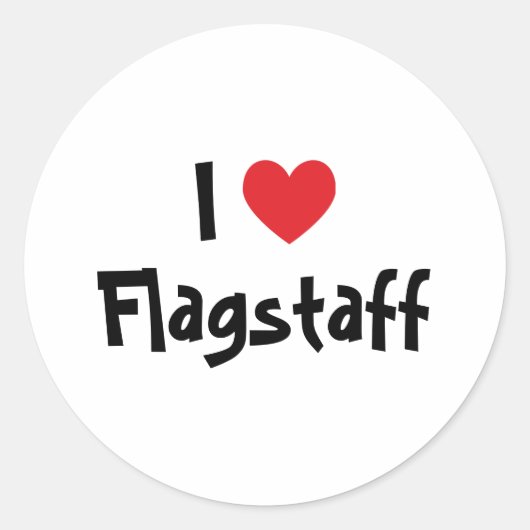 Ik hou van Flagstaff Ronde Sticker (Voorkant)