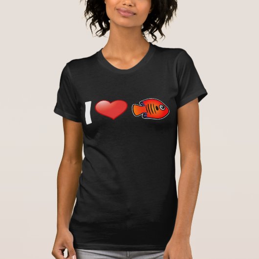 Ik hou van Flame Angelfish T-shirt (Voorkant)