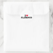 Ik hou van Flamenco Ronde Sticker (Tas)