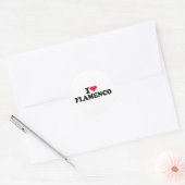 Ik hou van Flamenco Ronde Sticker (Envelop)