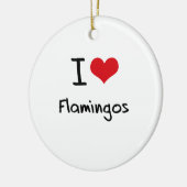 Ik hou van Flamingos Keramisch Ornament (Links)