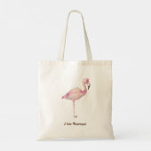 Ik hou van Flamingos | Roze illustratie van Flamin Tote Bag (Achterkant)