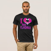 Ik hou van flamingo's t-shirt (Voorkant volledig)