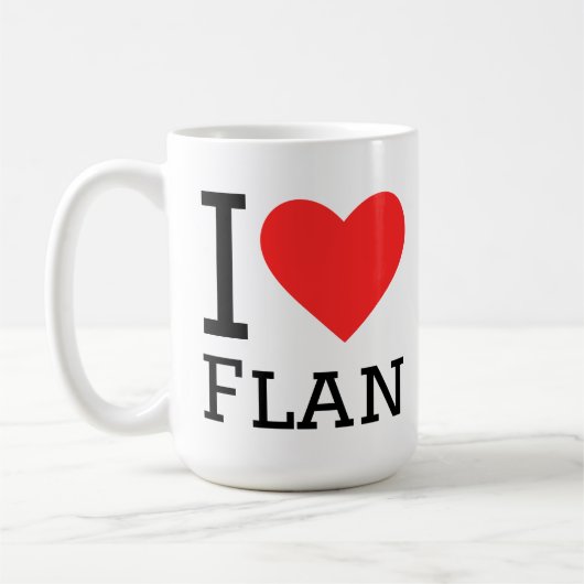 Ik hou van flan koffiemok (Links)