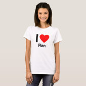 ik hou van flan t-shirt (Voorkant volledig)