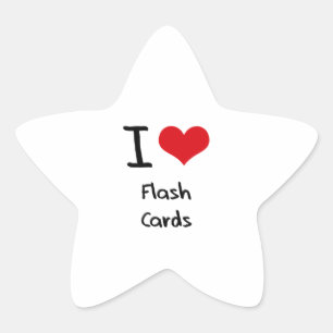 Ik hou van Flash-kaarten Ster Sticker