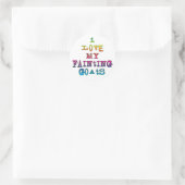 Ik hou van flauwvallen ronde sticker (Tas)