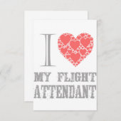 Ik hou van Flight Attendants Bedankkaart (Voorkant / Achterkant)
